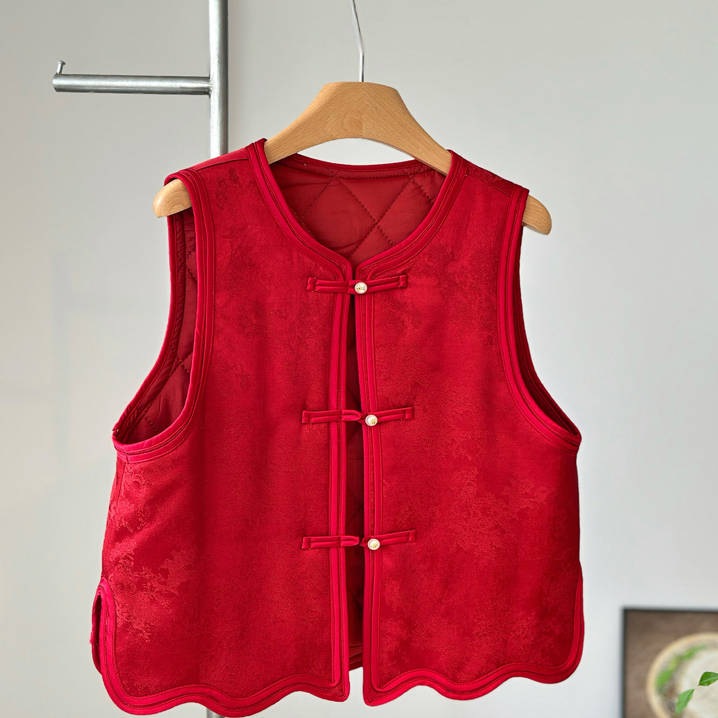 复古国风夹棉马甲女提花上衣2025秋冬新款新中式无袖加厚百搭马夹