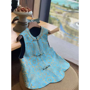 非遗宋锦新中式国风提花马甲女2025新款秋季高级感气质坎肩马甲