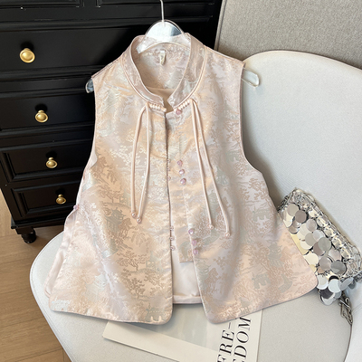 2025新款国风马甲女早春刺绣唐装