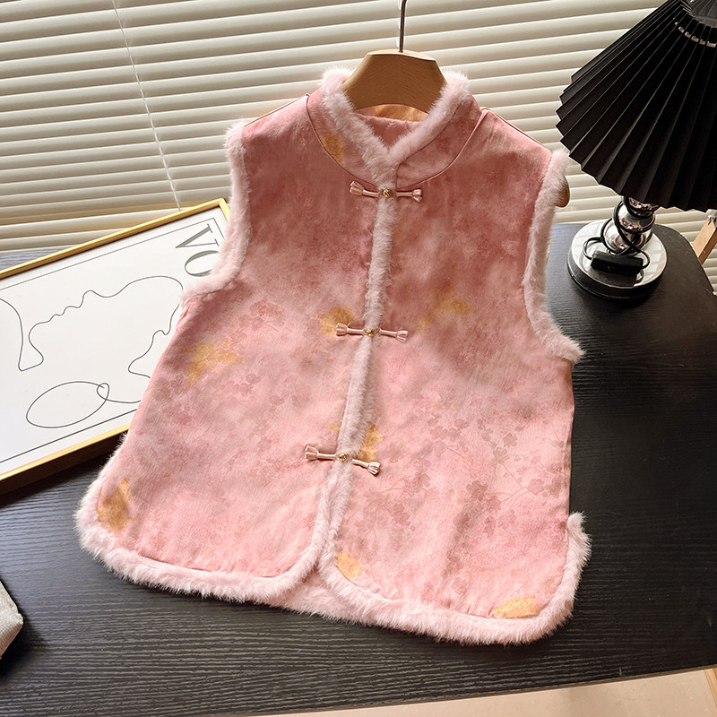 高端个性时尚新中式夹棉马甲2026春季新款复古国风洋气毛边上衣,女装/女士精品,马夹,淘宝优惠券,粉丝福利购,淘宝优惠卷