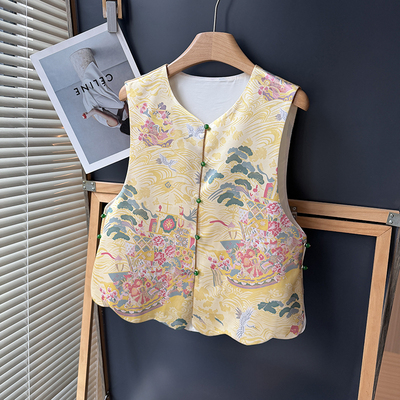 2026春新中式国风女马甲小个子