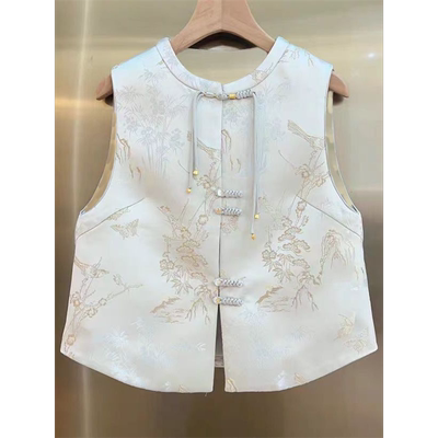 新中式国风早秋高端马甲上衣