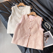 2026春季 百搭夹棉保暖马甲 轻奢别致设计感无袖 新款 高级感新中式