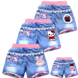 12岁女童牛仔短裤 热销韩版 夏季 乘航轩杰 短裤 童装 厂家直销夏装