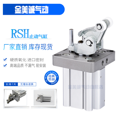 SMC型重载型止动气缸RSH50-10/RSH50-20/30/40/50/63-DL RS2H TWQ