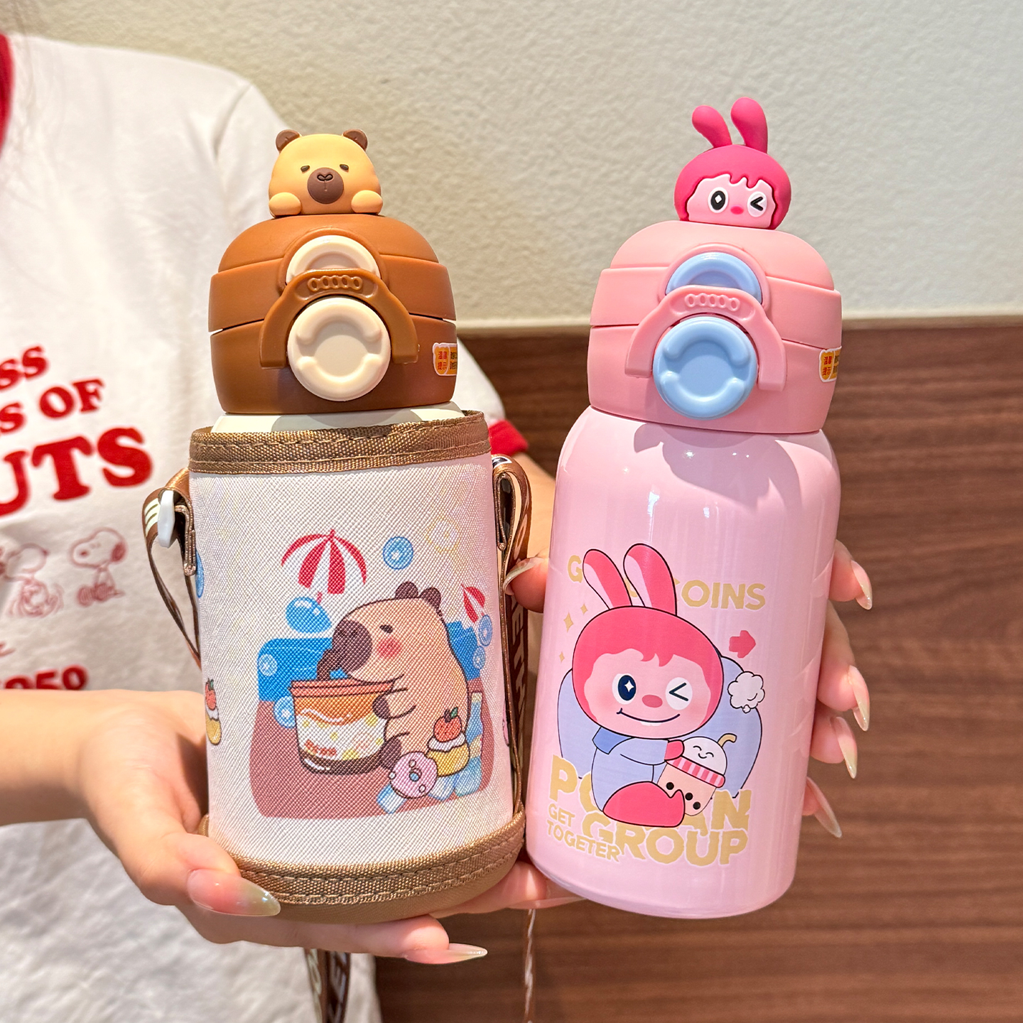 儿童保温杯男女孩新款双饮吸管杯