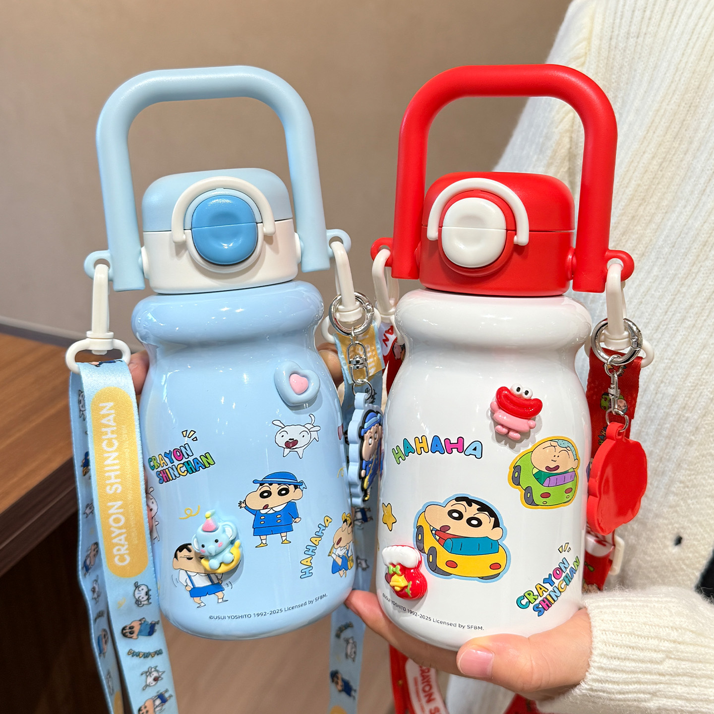 蜡笔小新儿童保温杯学生上学专用