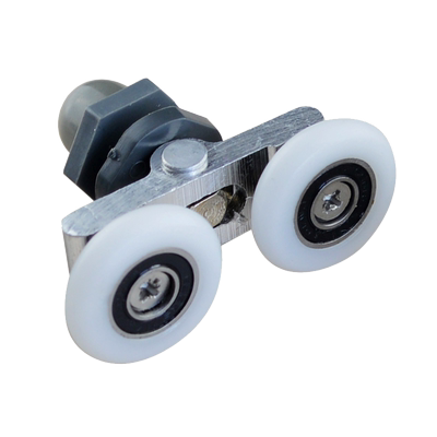 淋浴房滑轮铝架摇摆双轮浴室卫生间冲淋房平移推拉玻璃门吊轮子