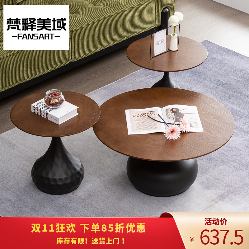 现货茶几佛山工厂胡桃色黑色可选