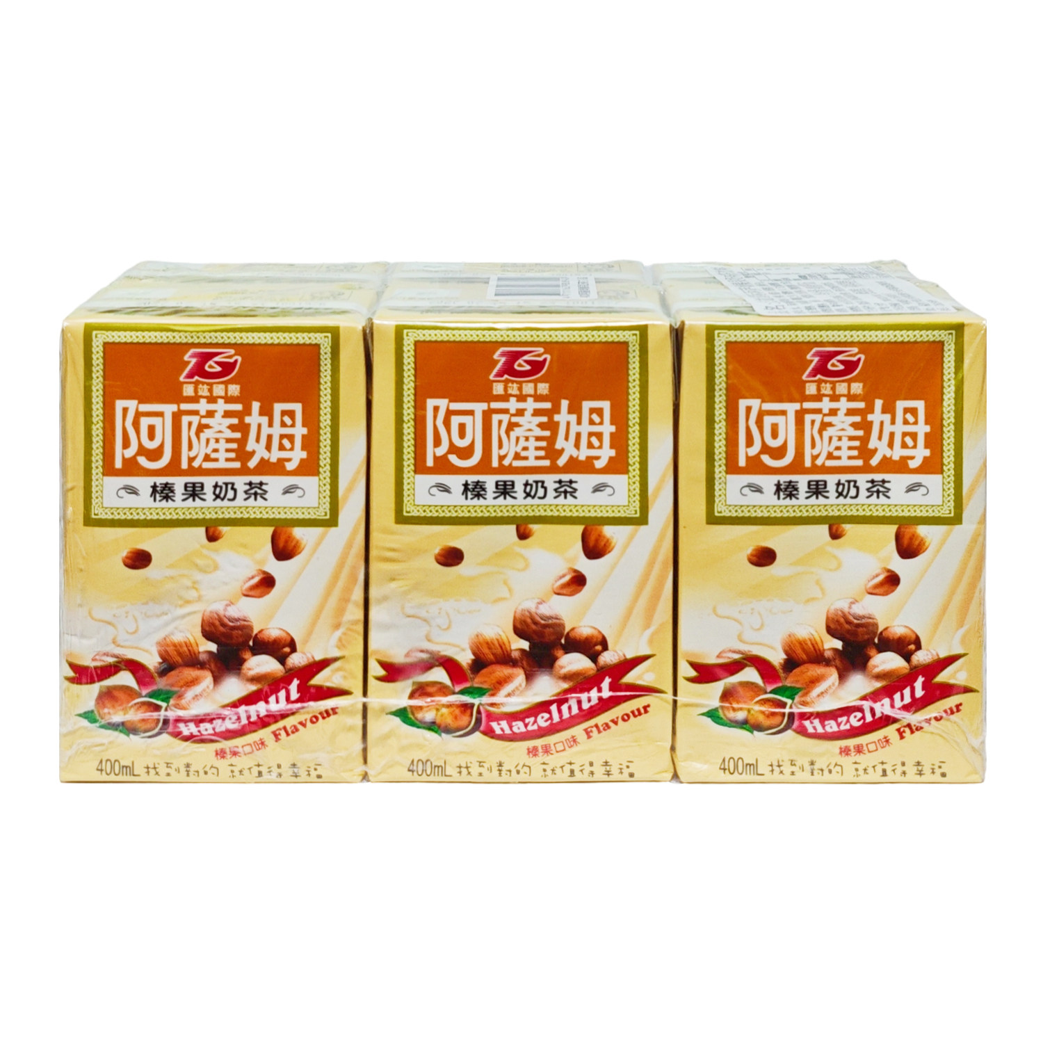 台湾原装阿萨姆榛果奶茶400ml