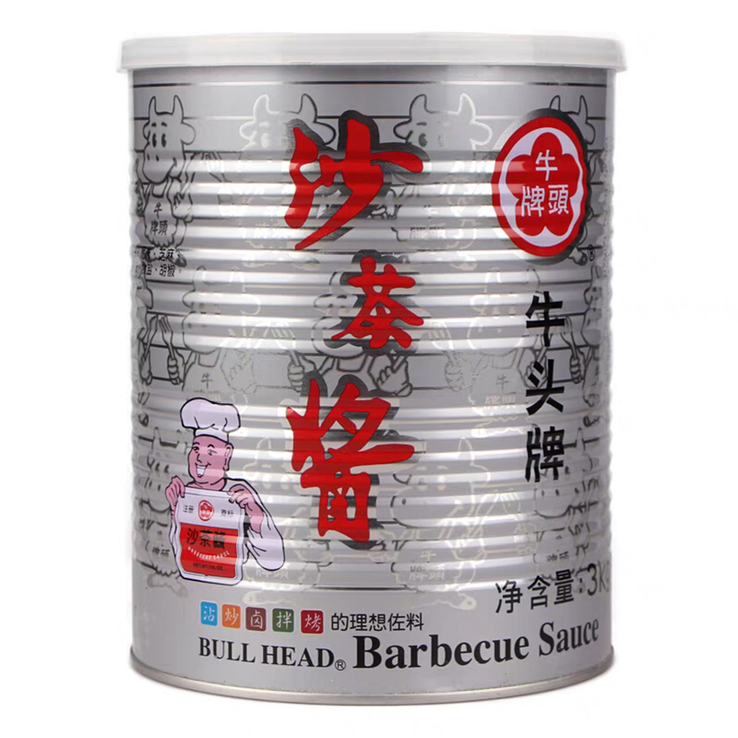 台湾牛头牌沙茶酱3KG超大罐