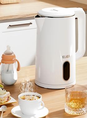 MeiLing/美菱 MH-K68A双层防烫烧水电热水壶食品级304不锈钢内胆