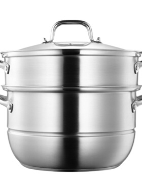 德世朗朗悦复合底家用28cm不锈钢多用汤锅煮锅两层 蒸锅DFS-Z152A