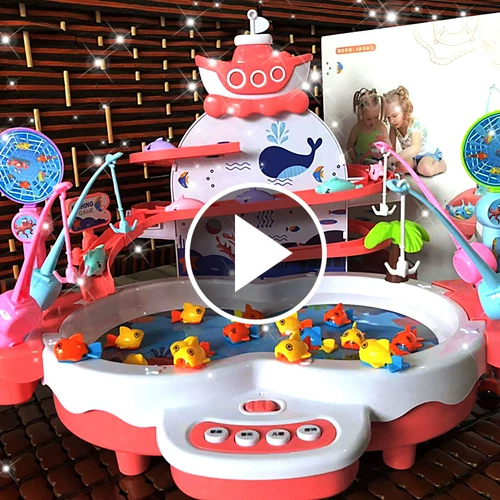Электрические детские рыбки для рыбалки, магнитный комплект, 2-3-4 лет