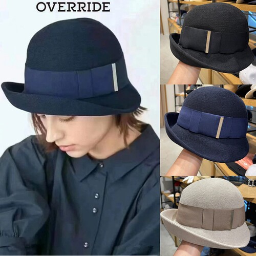 日本override新款卷边针织渔夫帽