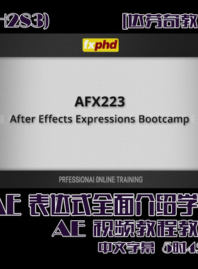 (SH283) 达芬奇教程 AE表达式全面介绍学习AE教程-中文字幕 5时4