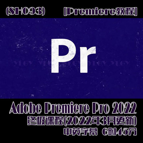 (SH093)Adobe Premiere Pro 2022 终极课程(2022年3月更新)中英