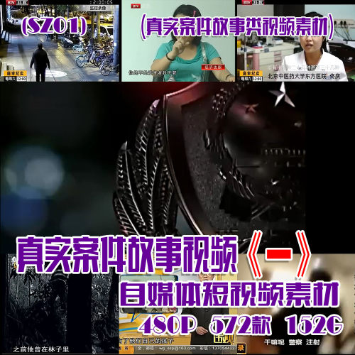 (SZ01)真实案件故事视频抖音快手西瓜自媒体短视频素材572款 152G
