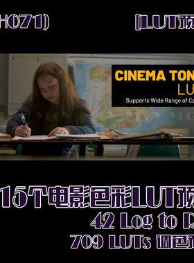 (SH071)15个电影色彩LUT预设和42 Log to Rec 709 LUTs调色预设