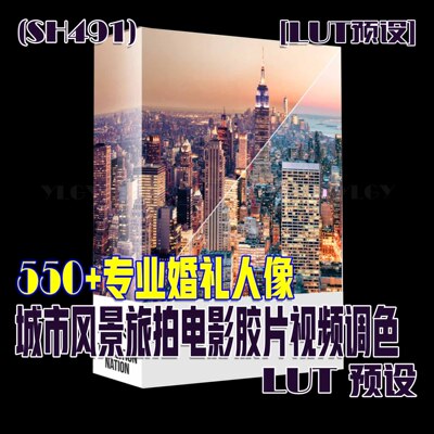 (SH491)550+专业婚礼人像城市风景旅拍电影胶片视频调色LUT预设