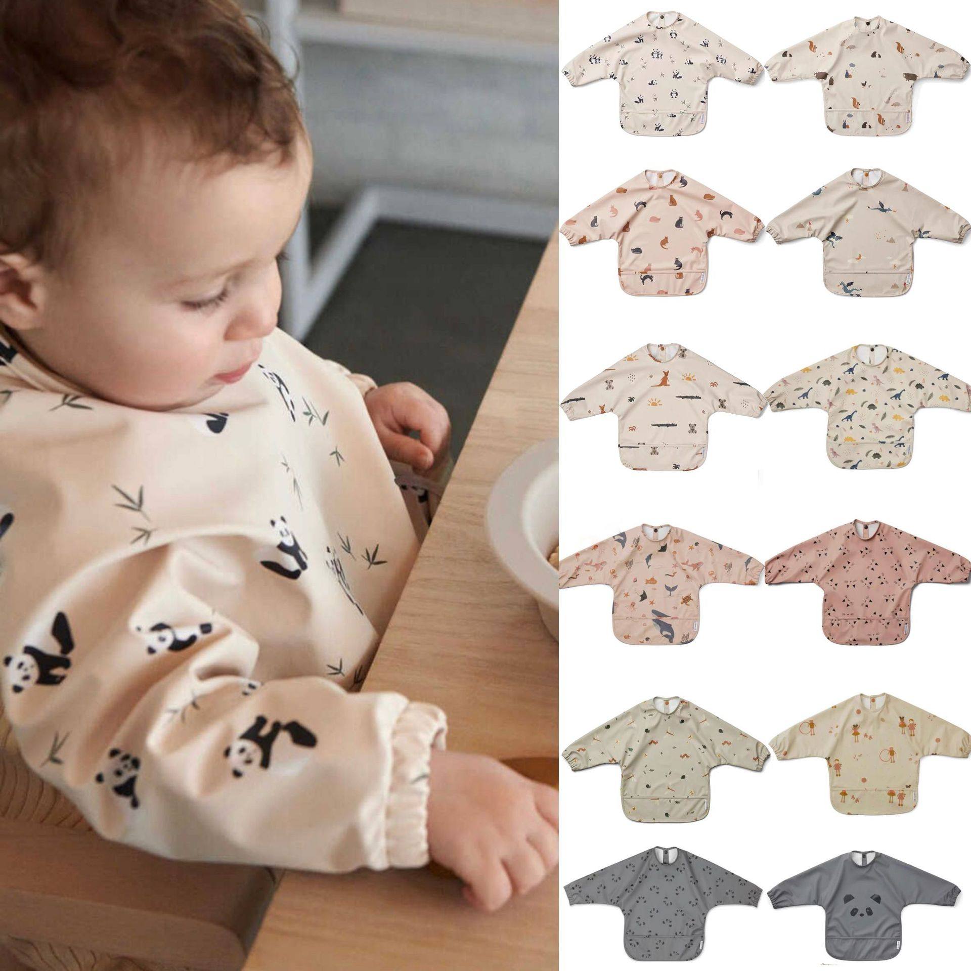 原版出口北欧儿童饭衣防水围兜宝宝吃饭围裙婴儿饭兜防脏辅食罩衣,童装/婴儿装/亲子装,反穿衣/罩衣,淘宝优惠券,粉丝福利购,淘宝优惠卷