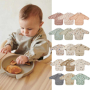 韩国儿童防水反穿衣围兜吃饭罩衣超软PU防水饭兜防脏喂饭画画护衣