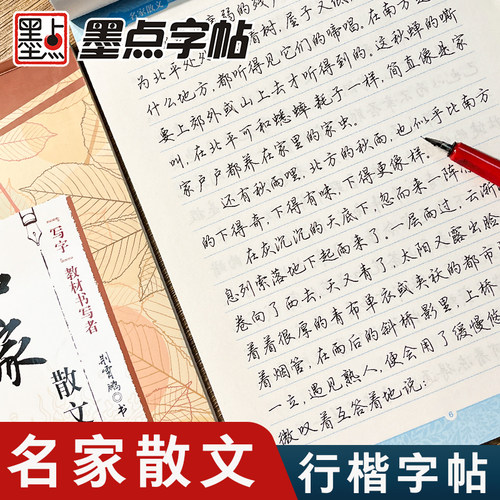 荆霄鹏名家散文行楷字帖墨点