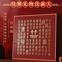 百喜图掐丝珐琅景泰蓝创意工艺画DIY手工材料结婚送礼朋友闺蜜