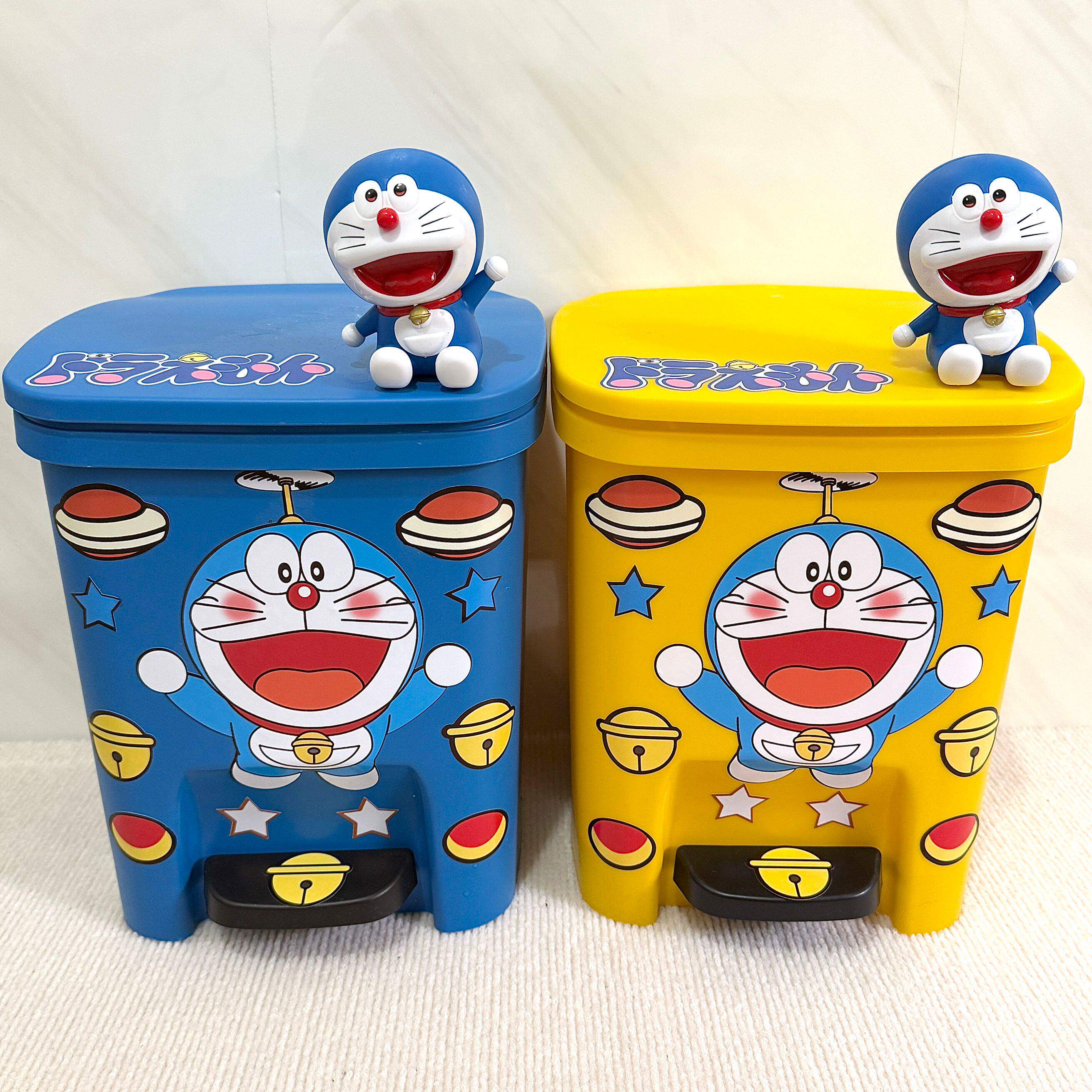 哆啦A梦垃圾桶可爱高颜值卧室儿童房间客厅家用脚踏式带盖大容量