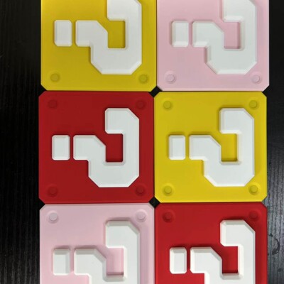 超级玛丽3D立体问号冰箱电动车贴立体创意马里奥可爱个性冰箱装饰