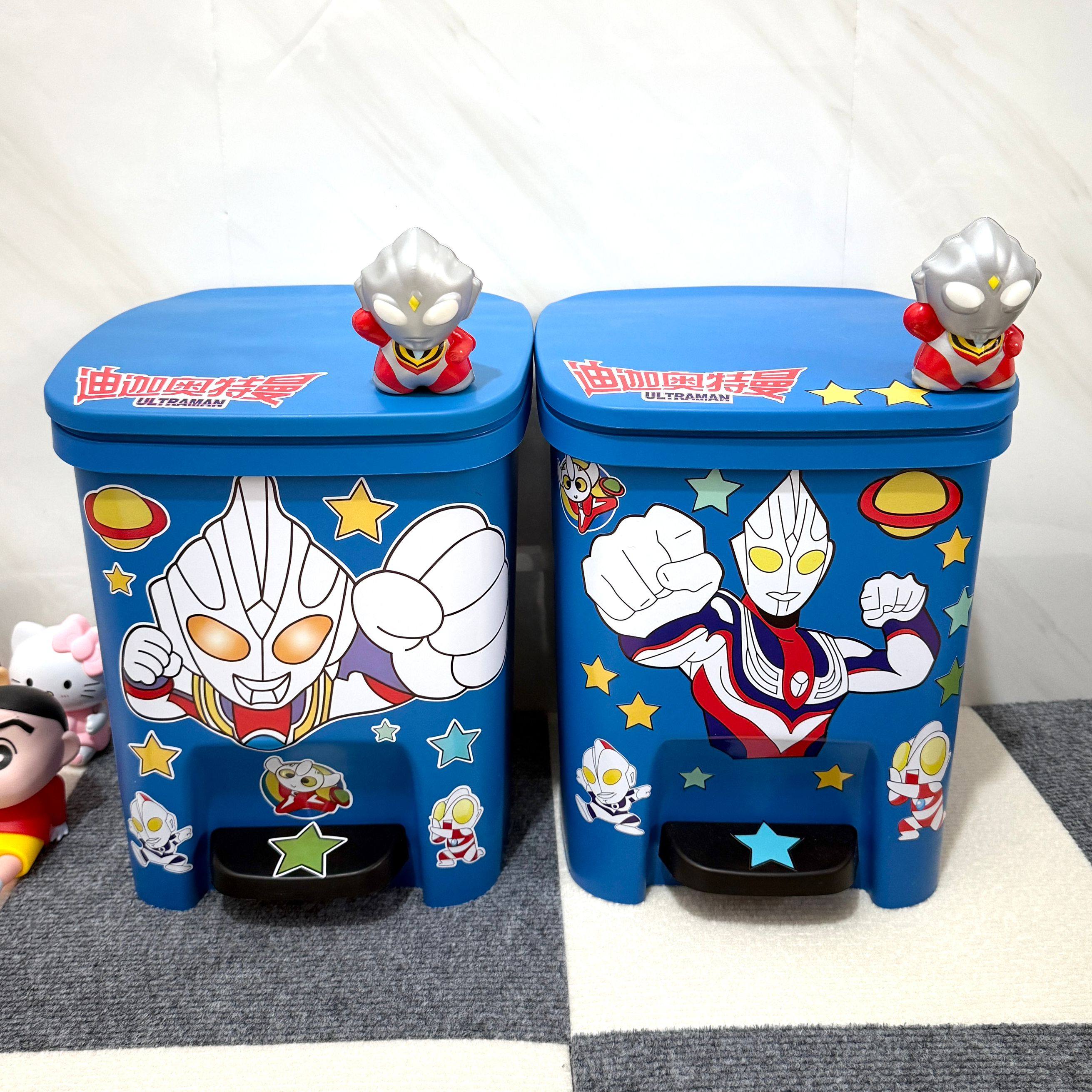 迪迦奥特曼垃圾桶家用客厅可爱高颜值卡通儿童房间男孩卧室卫生间