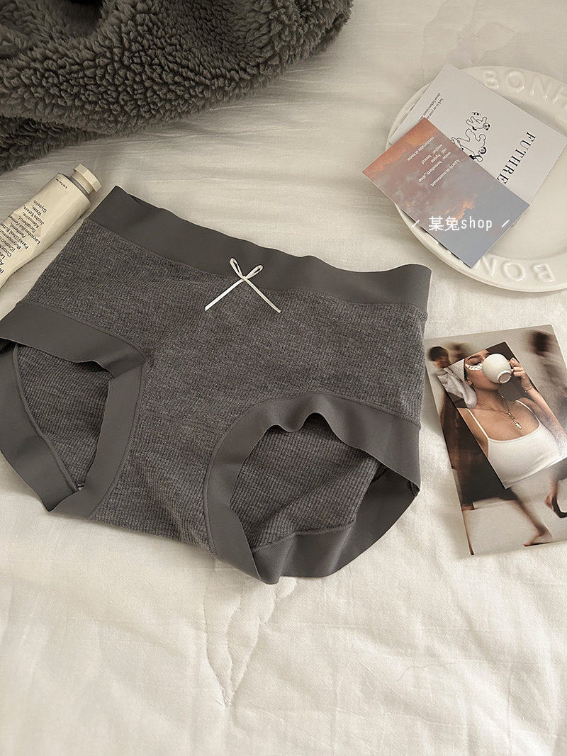 好看的麻灰色磨毛秋冬简约纯色INS风纯棉裆部少女生三角平角内裤,女士内衣/男士内衣/家居服,女三角裤,淘宝优惠券,粉丝福利购,淘宝优惠卷
