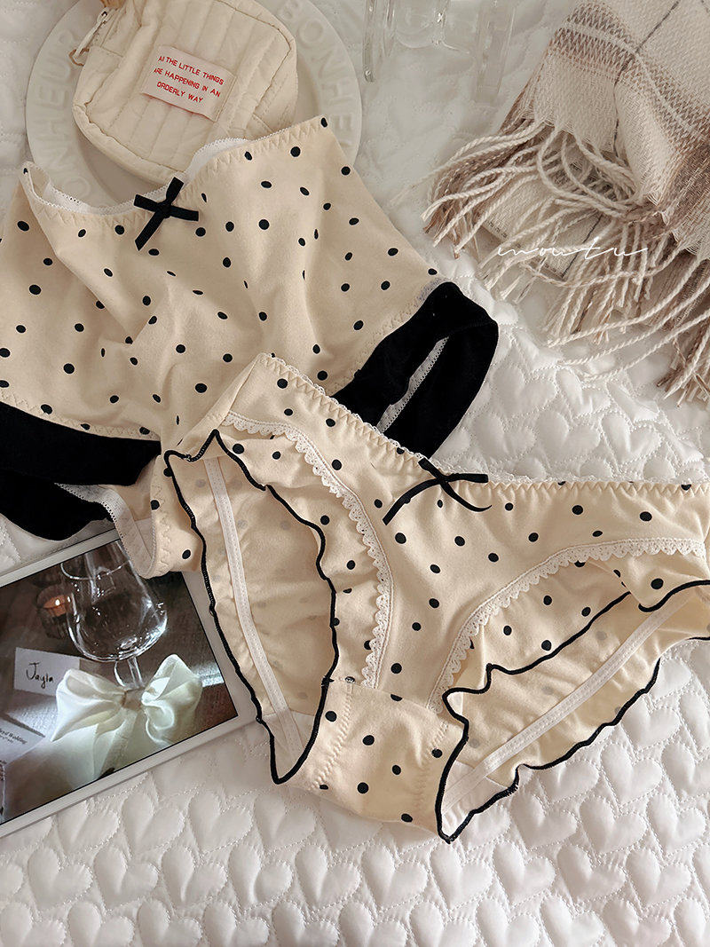 海报少女~波点日系蕾丝边性感纯欲少女生纯棉裆三内裤中腰三角平,女士内衣/男士内衣/家居服,女三角裤,淘宝优惠券,粉丝福利购,淘宝优惠卷