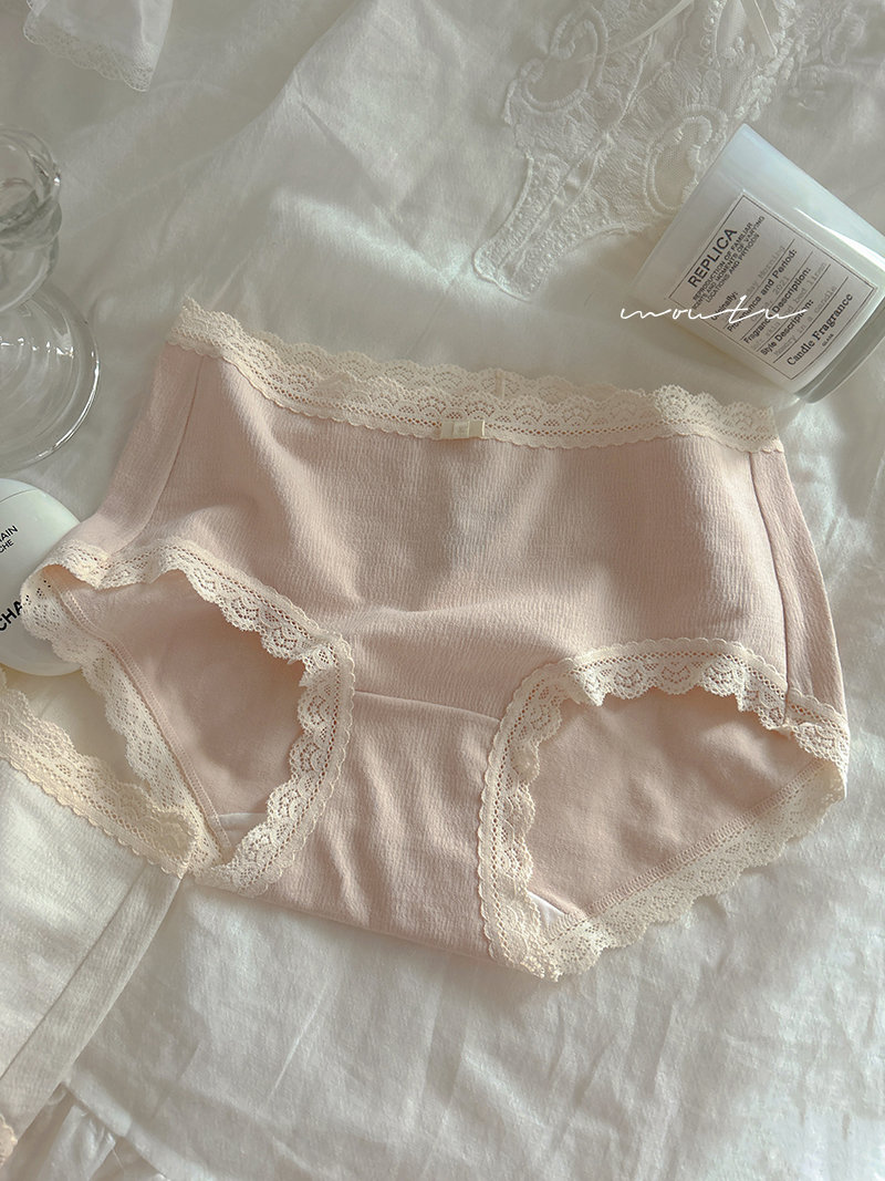软香甜茶~5A类棉婴儿森系蕾丝纯棉裆日系女生抗菌内裤三角中腰
