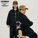 小马刺绣牛仔夹棉加厚儿童牛仔外套夹克冬 新年战袍 平时可穿