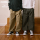 饰工装 长裤 儿童裤 春秋新两色束脚侧口袋小标装 子松紧腰男女童装