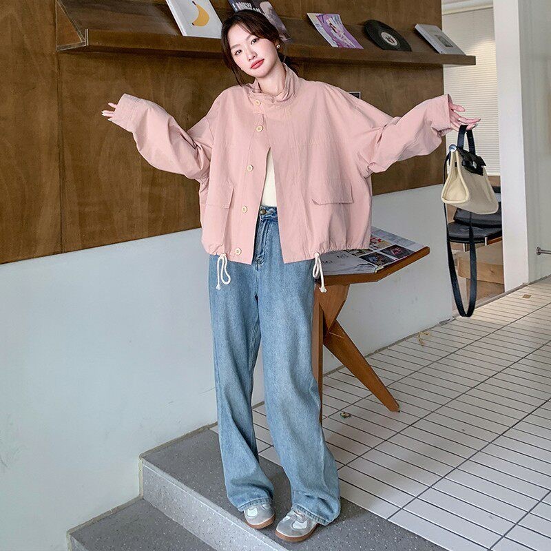 C270-2739-P140-K198春款两色短款立领风衣,女装短外套,2C270