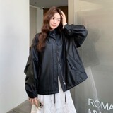 2C270-2856-P175-K258宽松立领皮衣外套，女装皮衣，2C270