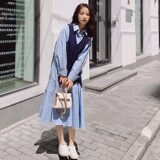2C270-2352-P115条纹假两件拼接连衣裙控168，女装连衣裙，2C270