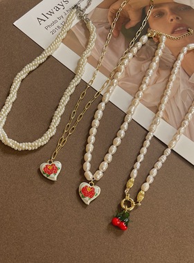 复古法式淡水珍珠项链