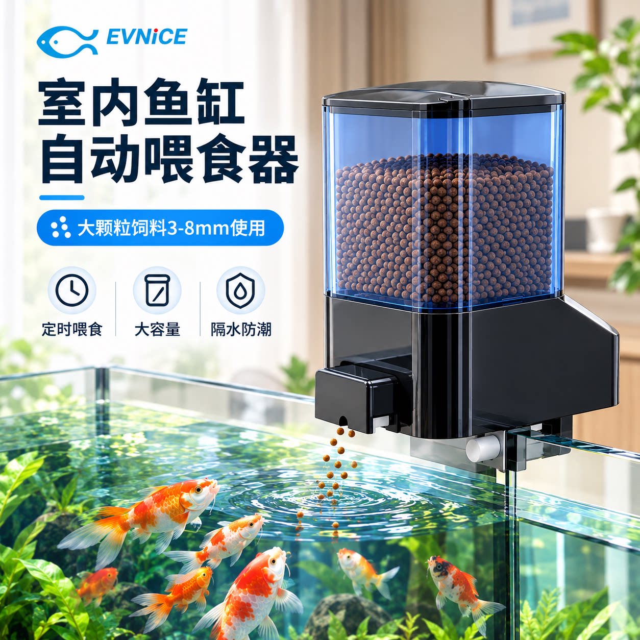 鱼缸自动喂食器定时大颗粒款