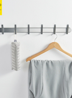 MIOSIO太空铝衣架挂钩墙壁挂衣钩强力粘胶门后免打孔衣服挂架壁挂