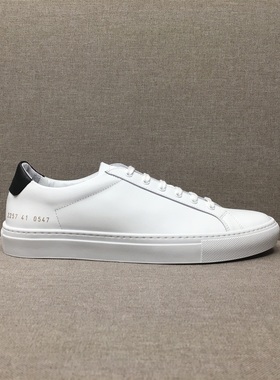 Comm 2257白皮面黑尾酒红尾白尾 复古撞色鞋尾小白鞋平底板鞋