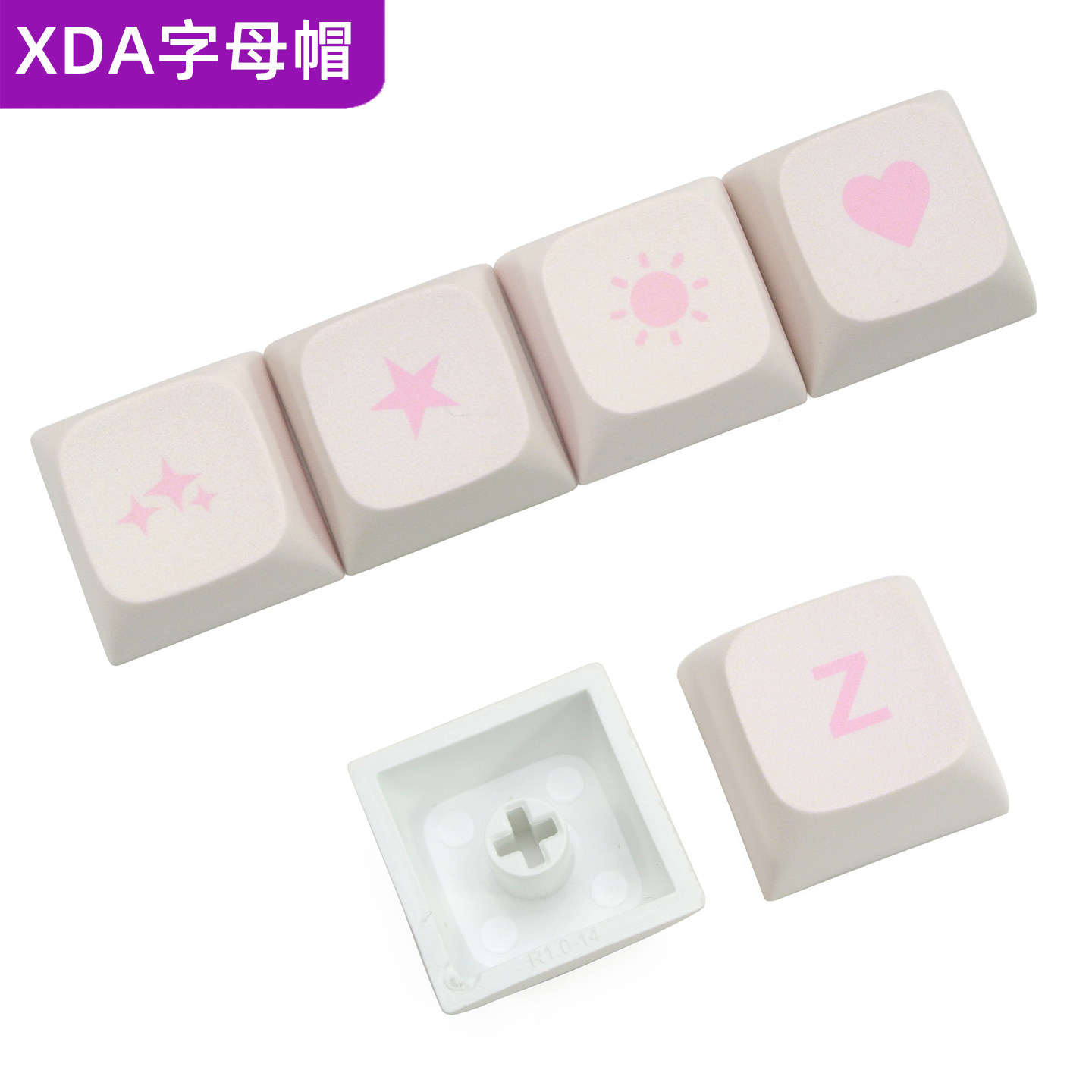 XDA个性26字母键帽热升华PBT材质试轴器解压按键帽图片