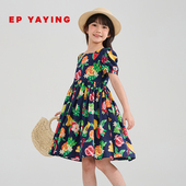 EP雅莹童装 2025春夏女童新款 花卉印花公主连衣裙