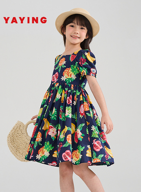 EP雅莹童装2025春夏女童新款花卉印花公主连衣裙