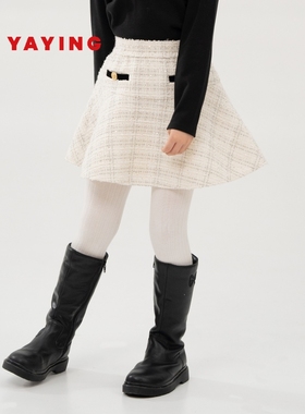 [商场同款]EP雅莹童装秋女童新款短裙女孩香风半裙花呢半身裙