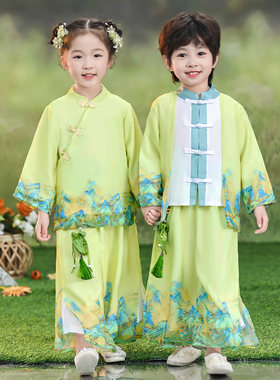 汉服春秋国学套装中国风唐装小学生古风亲子幼儿园班服元旦演出服