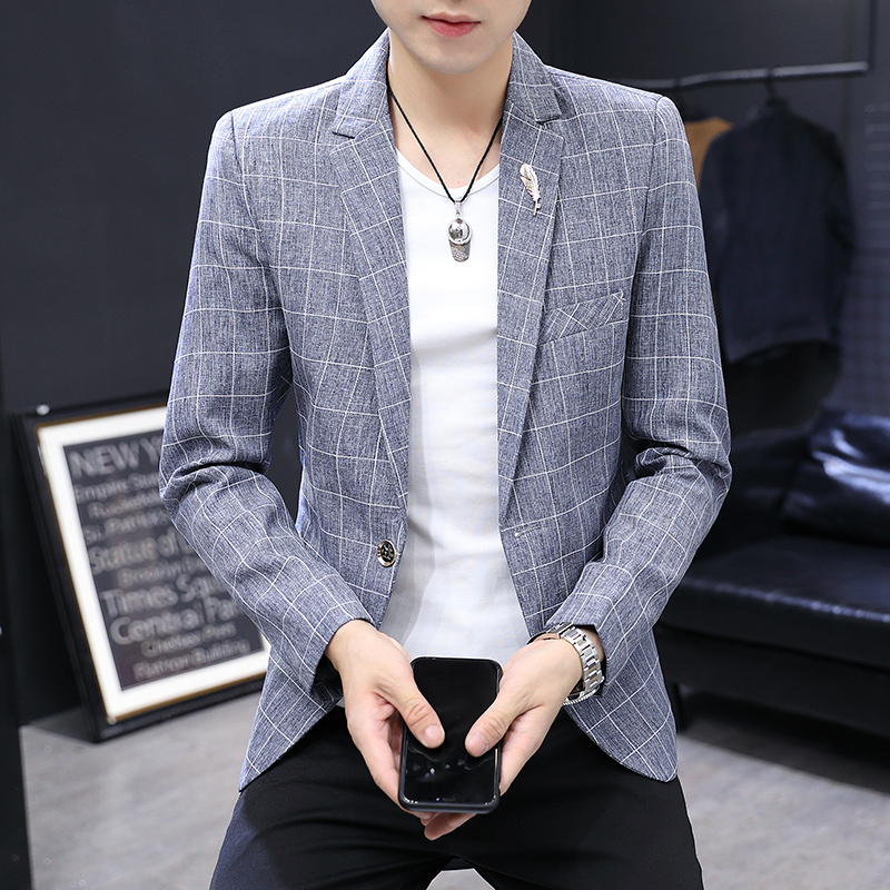 Korean version of slim casual youth suit