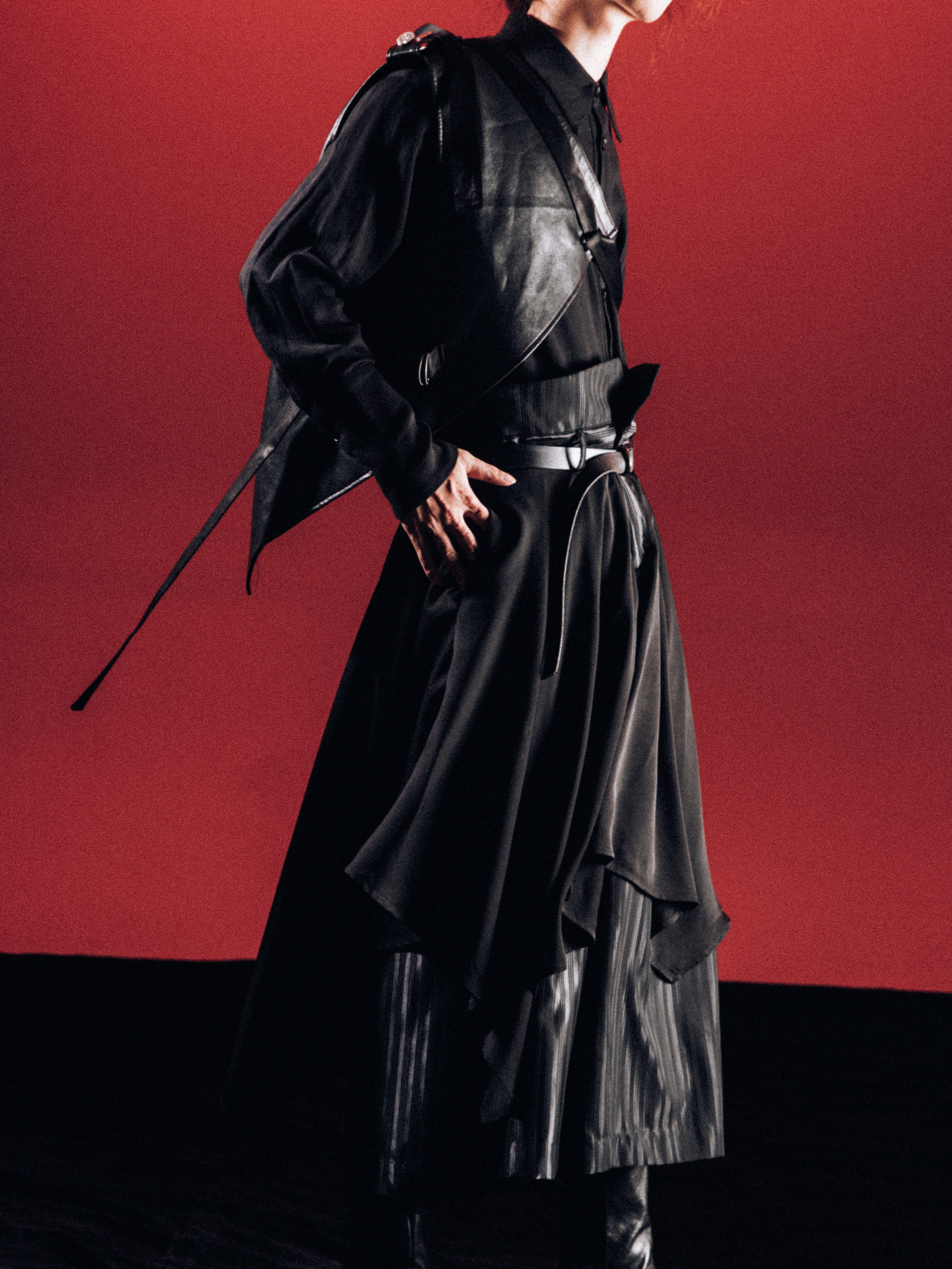 ILNya凌鸦-飘布剑道裤双层七分裤